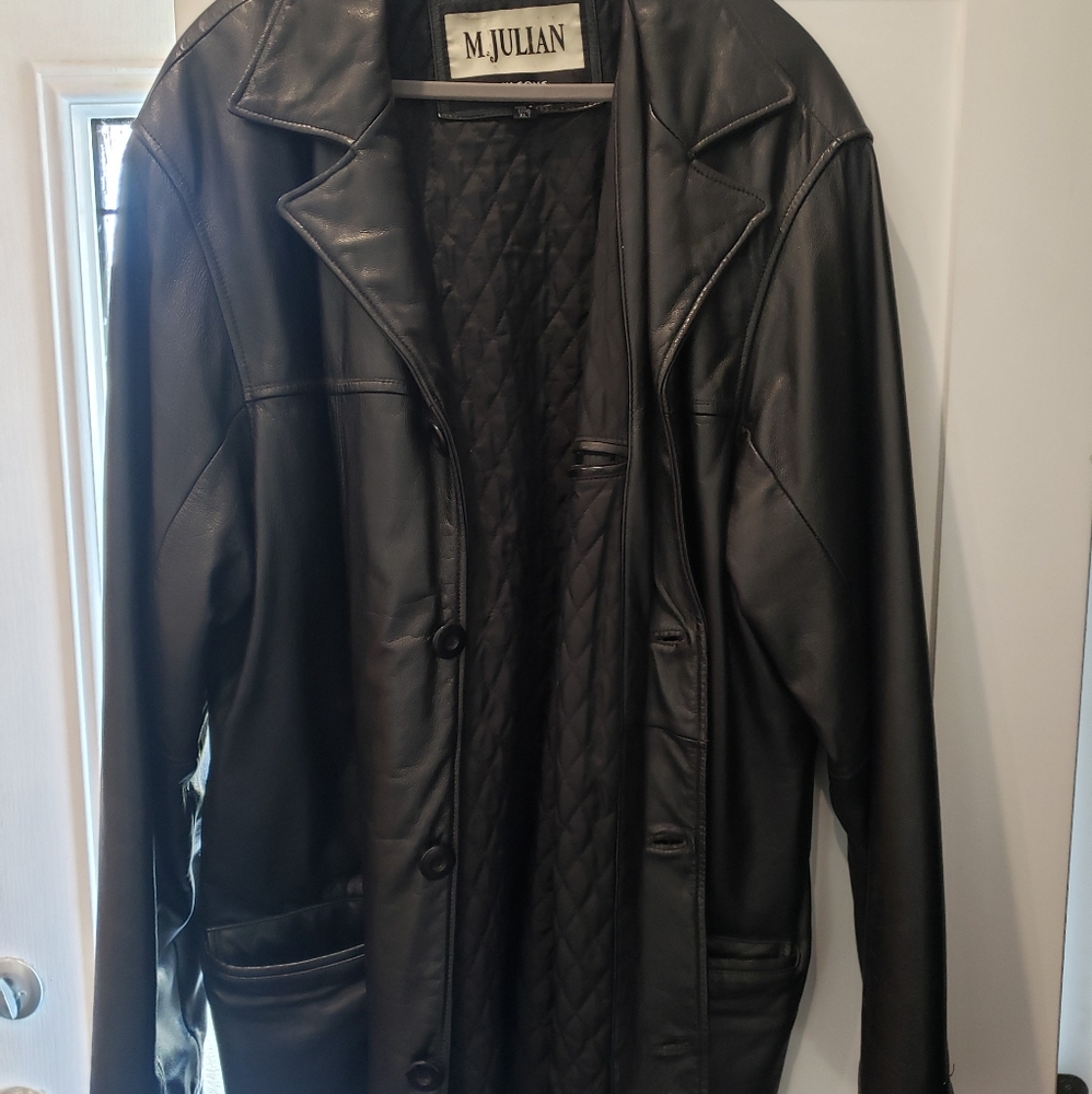 Black Leather jacket coat